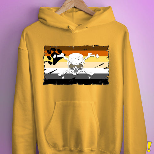 Bear Pride Pirate Flag Hoodie - Mustard